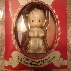 Precious Moments Porcelain Ornament - Red and Cream